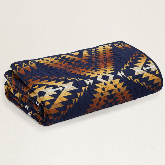 MISSION TRAILS PRINTED COVERLET SET