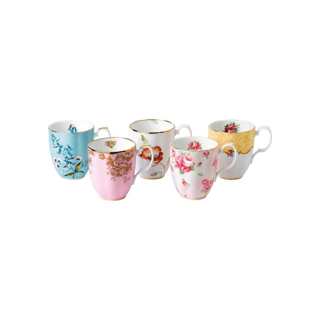 Royal Albert 100 Years 1950-1990 5-Piece Mug Set