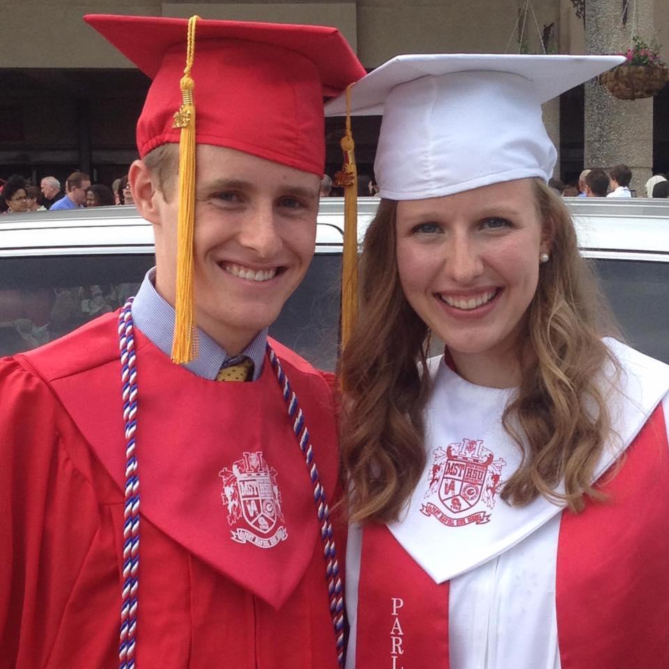 At our high school graduation from duPont Manual High School