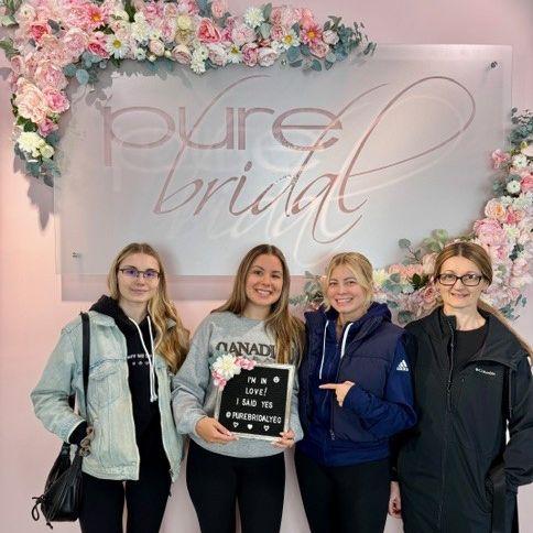 Said "yes to the dress"!