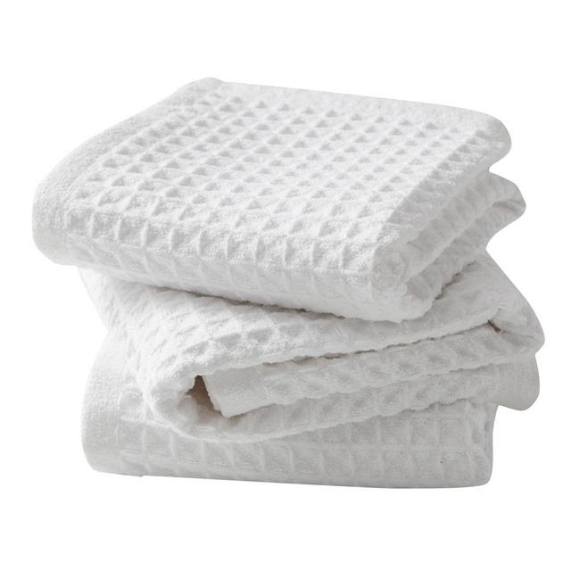 Cannon 3pk Microfiber Multi-Purpose Kitchen Towels White