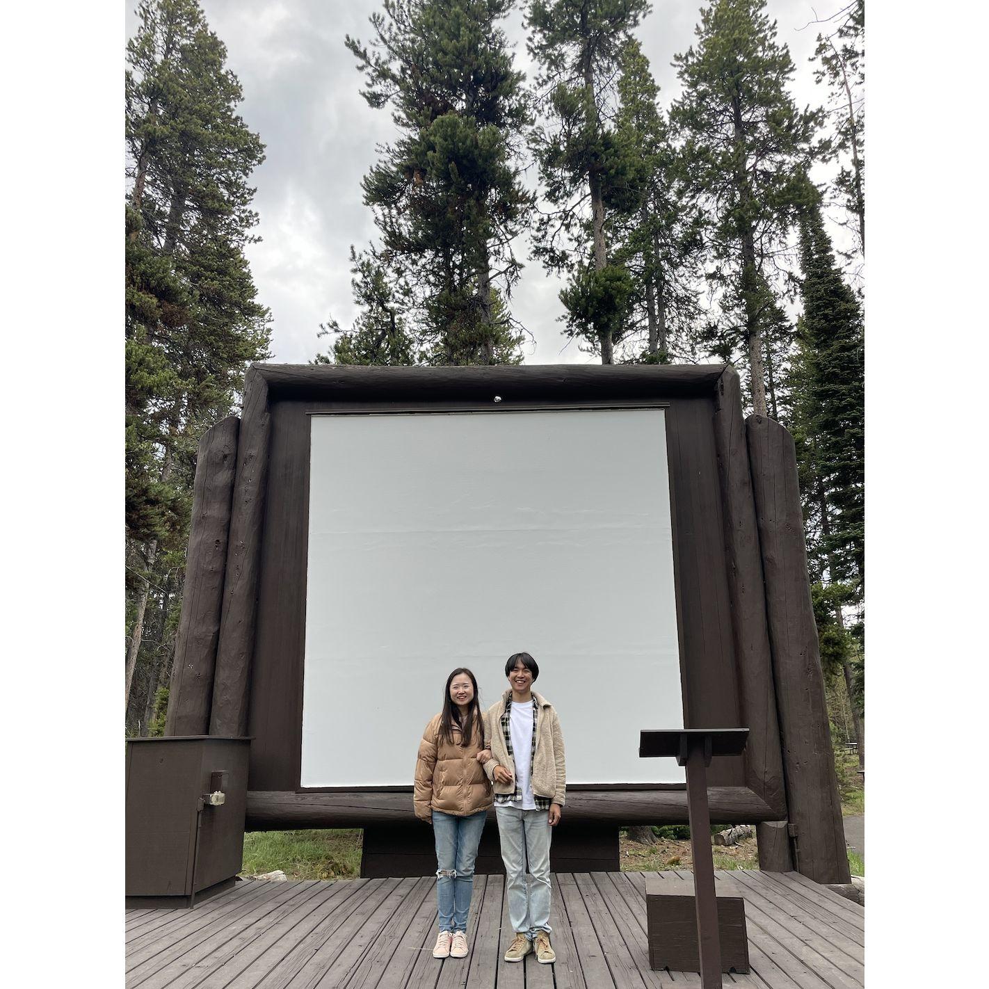 Our First Practice of Wedding Ceremony in Yellowstone!