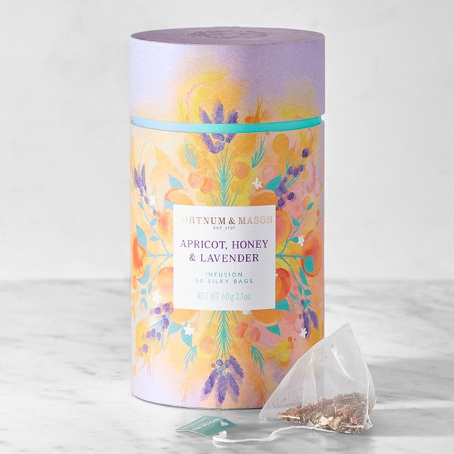 Fortnum & Mason Apricot, Honey & Lavender Infusion Silky Tea Bags, Set of 30