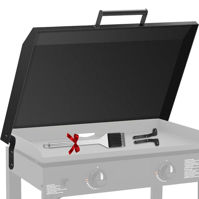 Blackstone Griddle Cover 36 inch, Matte Texture Aluminum Blackstone Grill lid, Powder-Coated, Suitable for 36 Griddle Grill Cover (Hinged Lid with Handle)