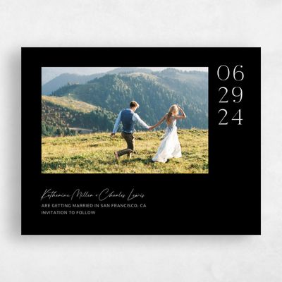 Black Wedding Save the Date - Brockway Photo