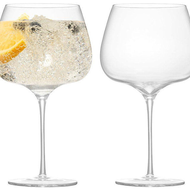 Anton Studio Designs Juno Handcrafted Gin Cocktail Glass, 23.5 oz, Clear, Set of 2, Great for Gin and Tonics, Wine or Cocktails