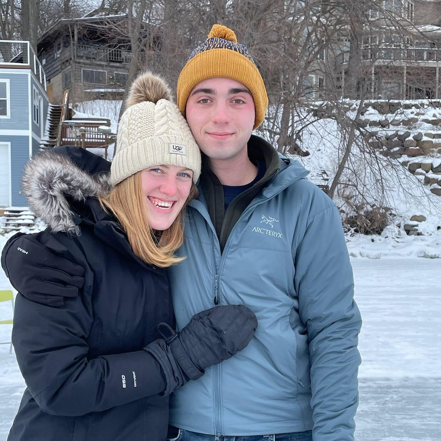 Standing on frozen Lake Monona