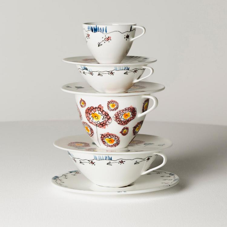 Serax, Midnight Flowers Anemone Tea Cup by Marni, Set of 2 | Zola