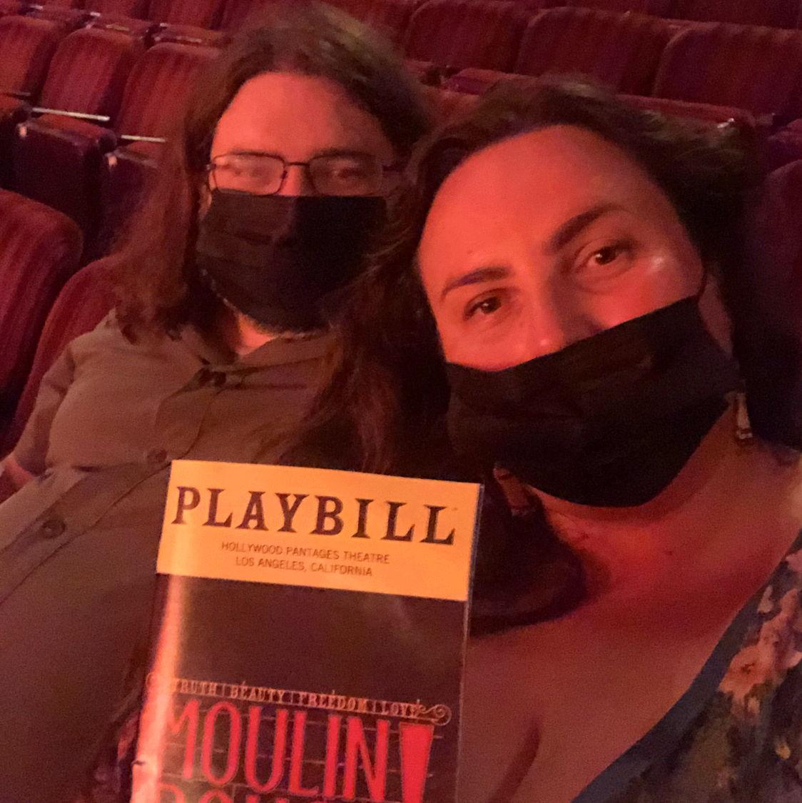 Bryan got tickets to Moulin Rouge for Jacqueline's Birthday. Pantages, 2022.