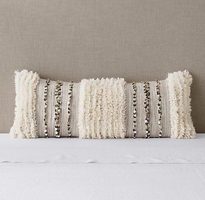 Restoration Hardware | Moroccan Wedding Striped Sham - 14x36, Natural