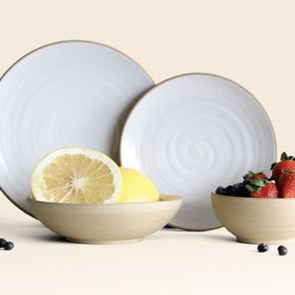 Coupe 4-Piece Place Setting- Toasted White