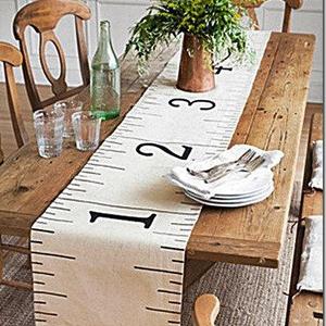 Painter's Drop Cloth Canvas Ruler Table Runner 96"