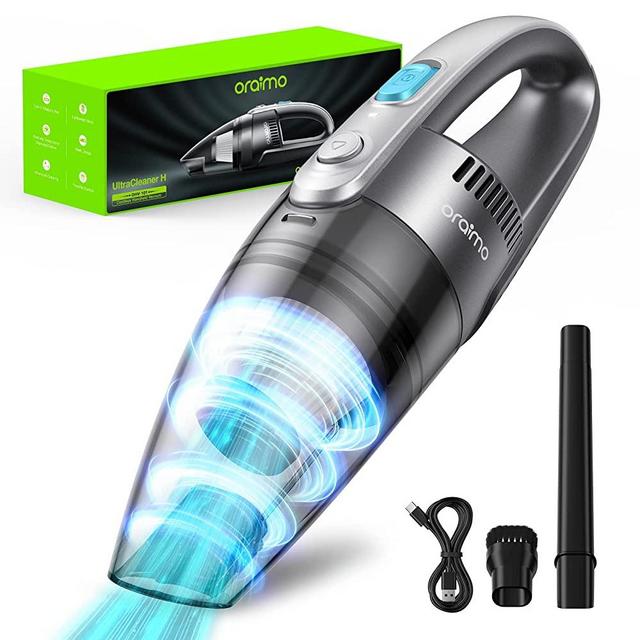 Oraimo Handheld Vacuum Cordless, Portable Hand Vacuum, Lightweight Car Vacuum Cleaner Rechargeable with Long Runtime, 3.5H Fast-Charge for Home Car Upholstery Pet Hair Dust Gravel Crumbs Cleaning