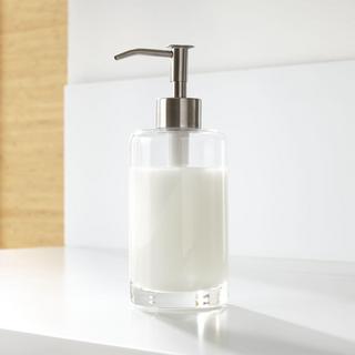 Silver Glass Soap Dispenser