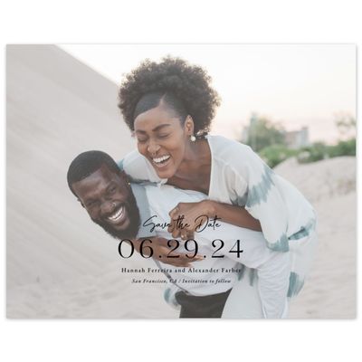 Black Wedding Digital Save the Date - Milford Classic