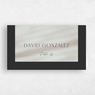 Onyx, Black Wedding Place Card - Pinellas