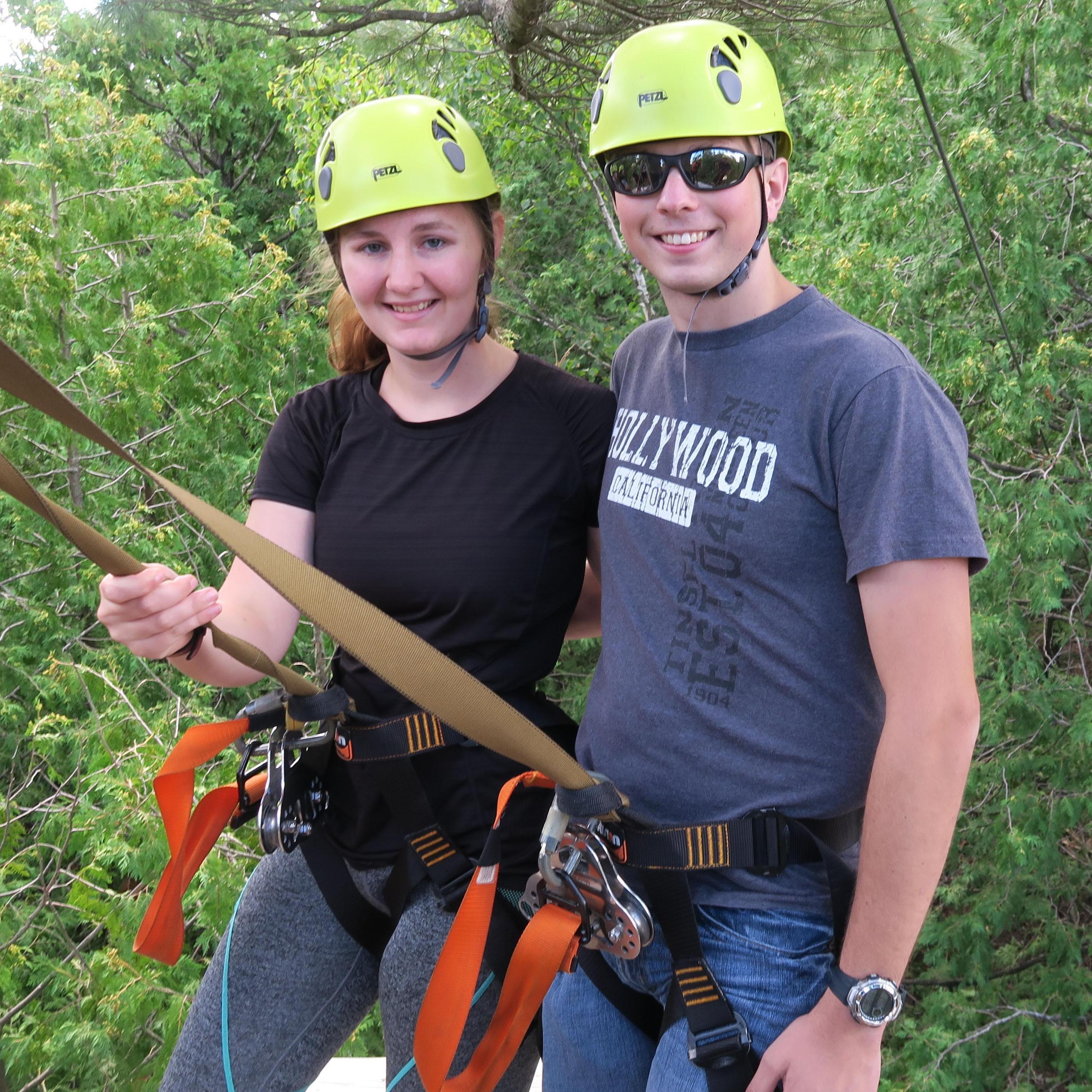 We went zip lining for the first time up in Door County - Summer 2016