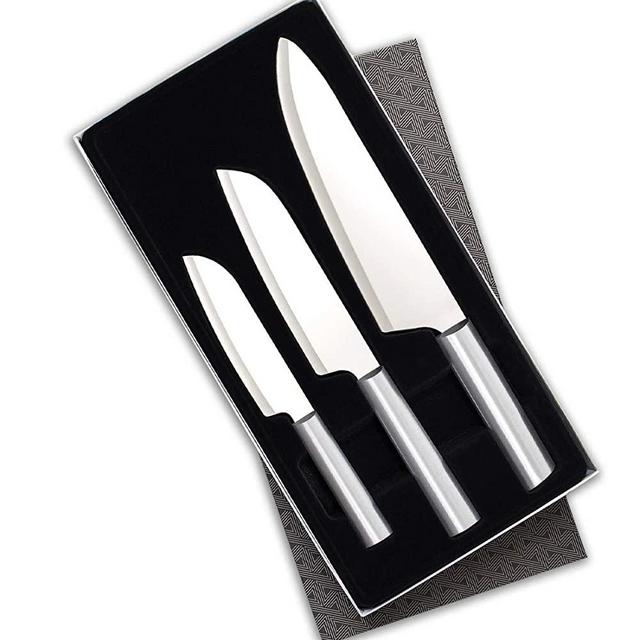 Rada Cutlery Chef Select 3-Piece Large Knife Set – Stainless Steel Culinary Knives With Aluminum Handles