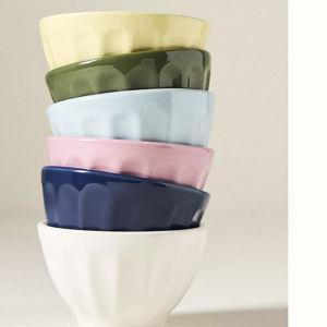 The Latte Stoneware Nut Bowls, Assorted Set of 6: Amelie Edition