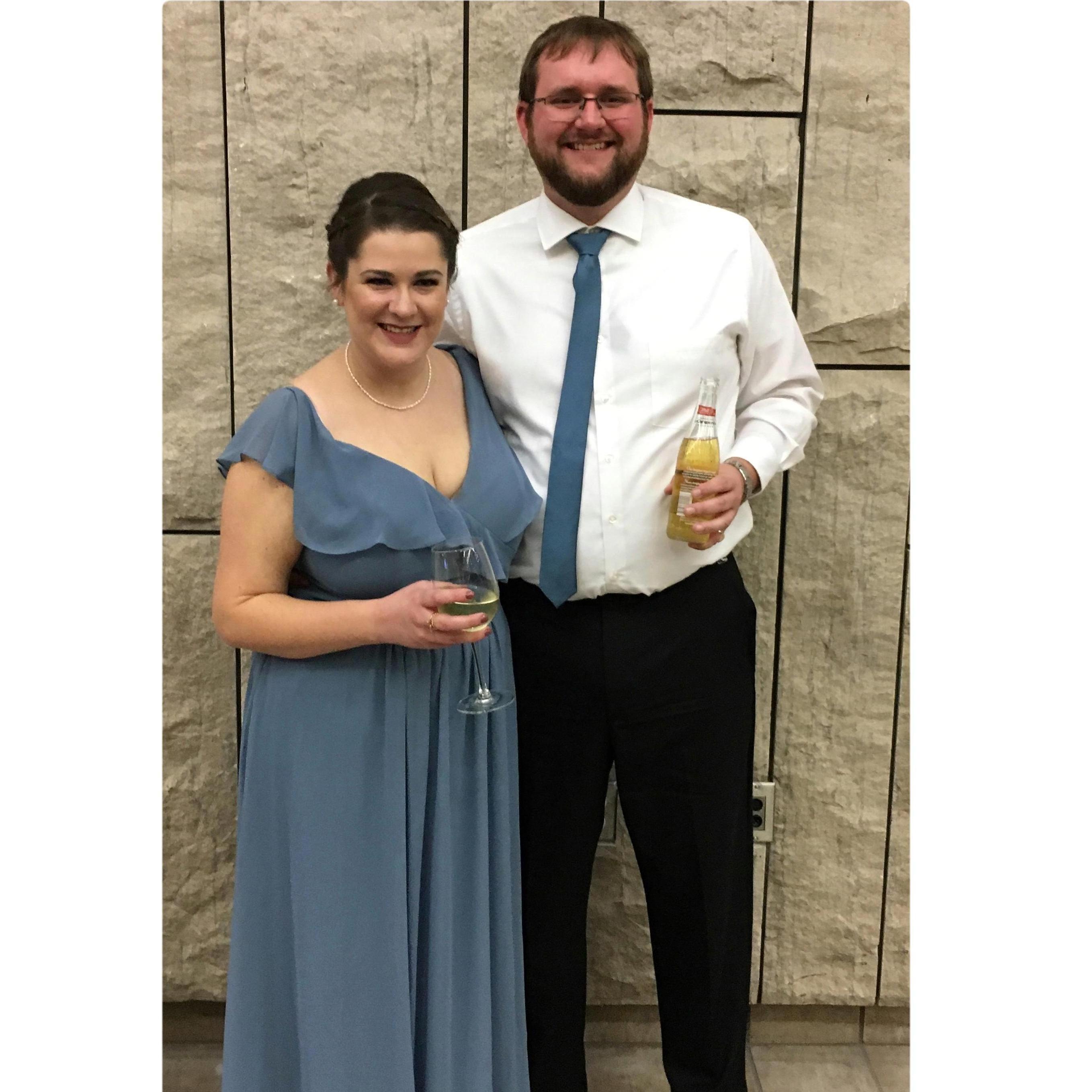 Celebrating another friend's wedding! I don't think we've ever matched so well