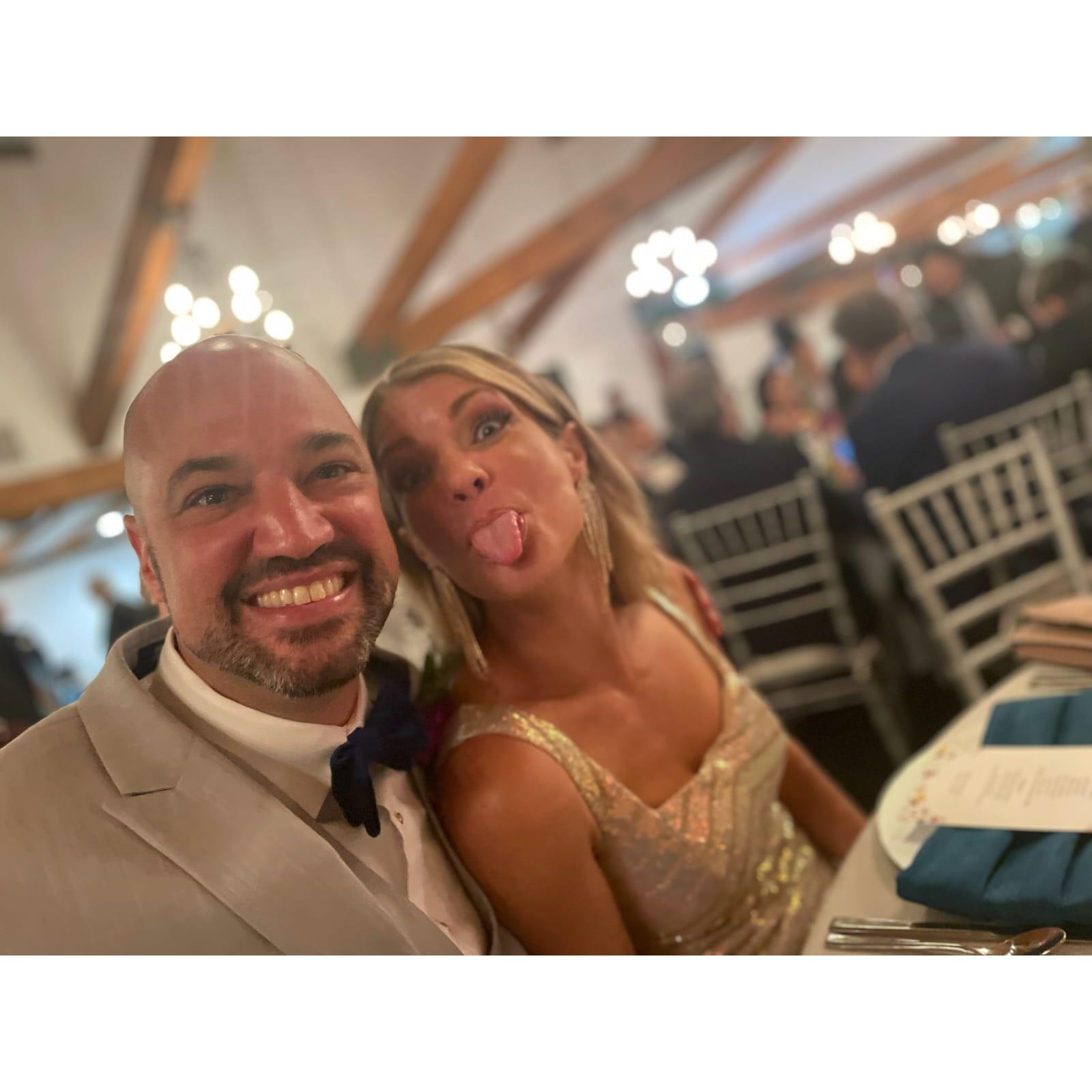 Attending our first wedding together...with Michael as the Best Man.