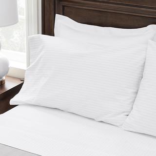 Percale Simple Stripe Organic Pillowcase, Set of 2