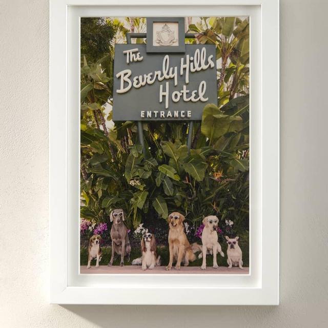 Gray Malin"Dogs at the Beverly Hills Hotel" Vertical Mini Giclee Print