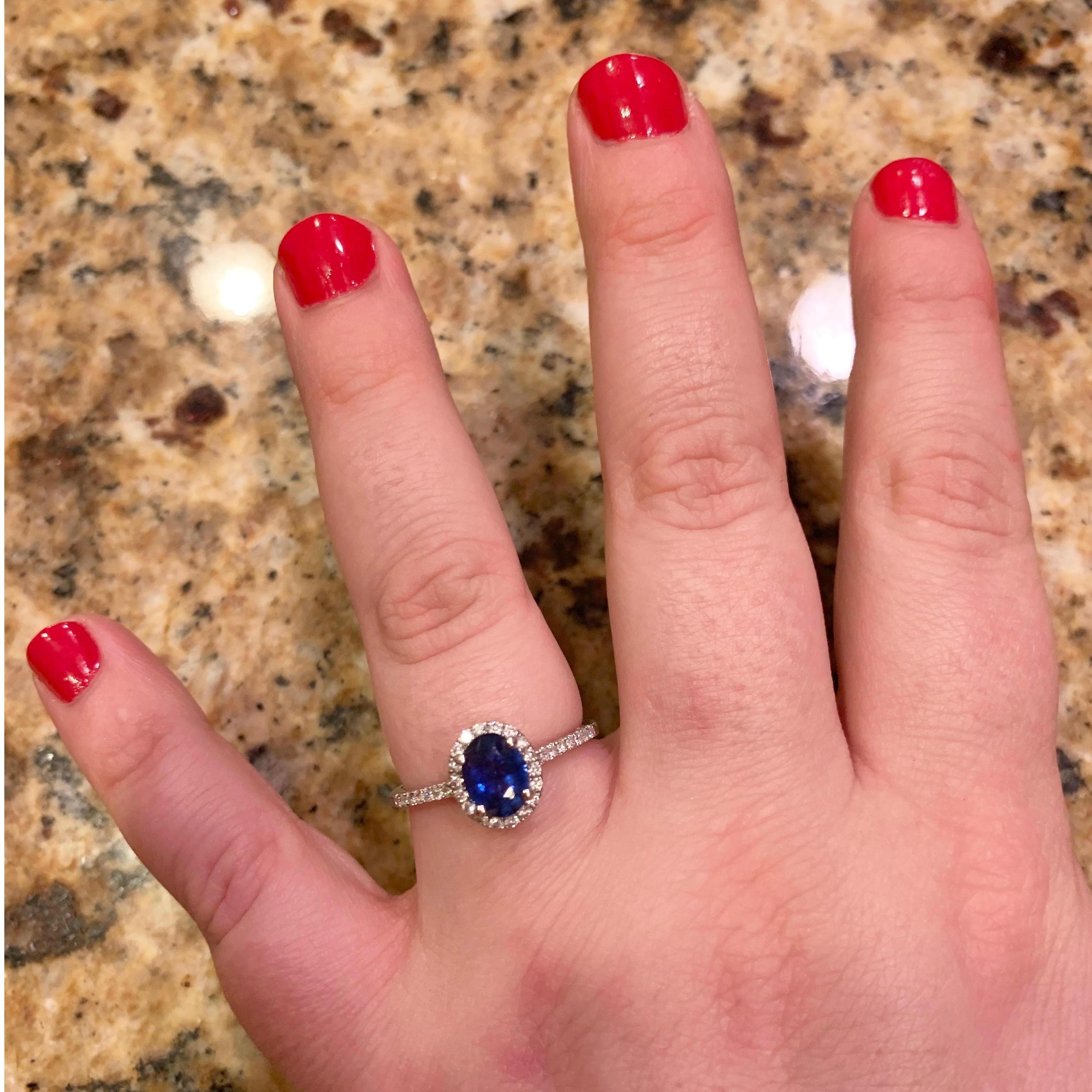 Becca and Jim both have September birthdays, so they loved the idea of a sapphire engagement ring.