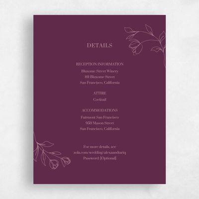 Plum, Purple Wedding Enclosure - Maywood