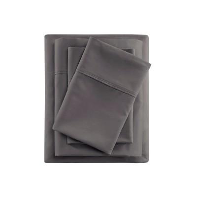 Queen 600 Thread Count Cooling Cotton Sheet Set Charcoal