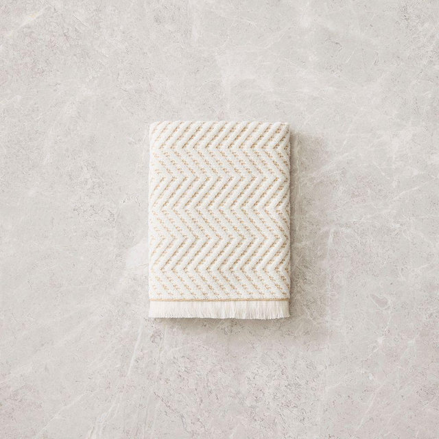 Herringbone Hand Towel, Camel