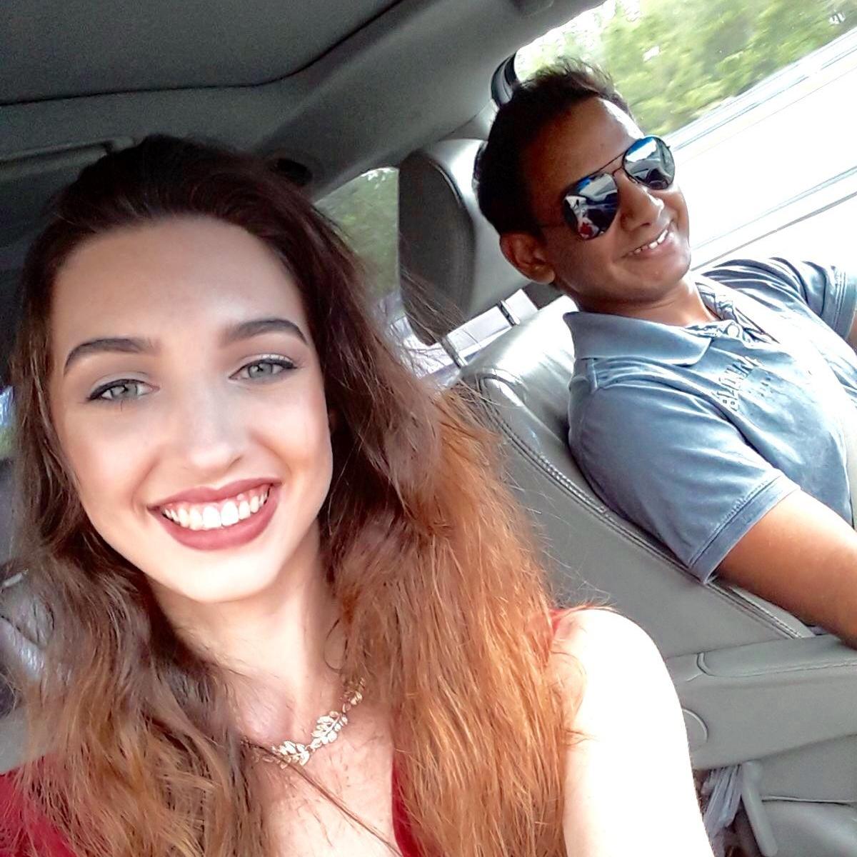 On our way to church, Sunday morning.