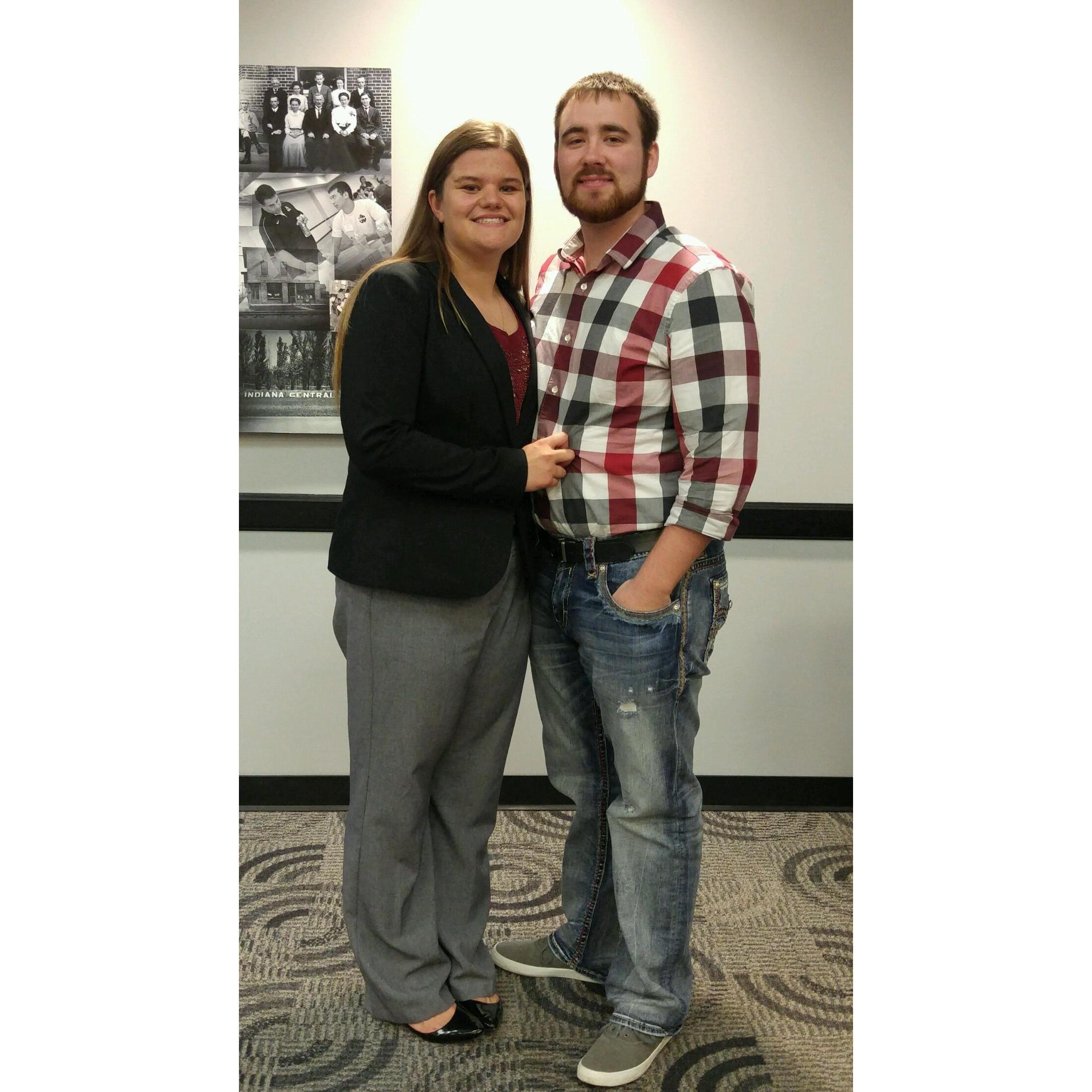 Kari's Athletic Training Pinning Ceremony prior to graduation in May 2017. Also, the night she found out she passed her certification exam to become a certified athletic trainer!! :)