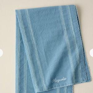 Magnolia Dusk Blue Striped Tea Towel