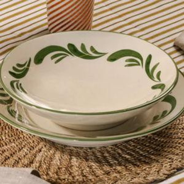 Set of 6 | Celia Pasta Bowl, Leaf Green