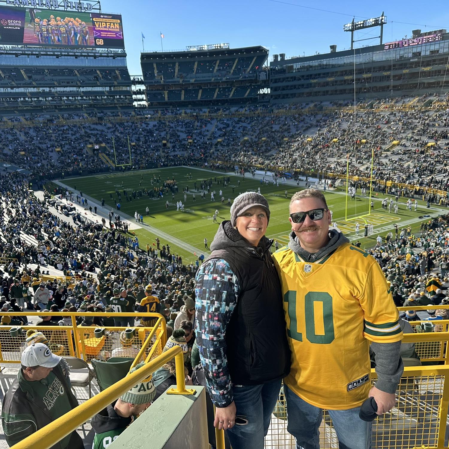 My first packers game. No I didn’t convert will always be a Bears fan.