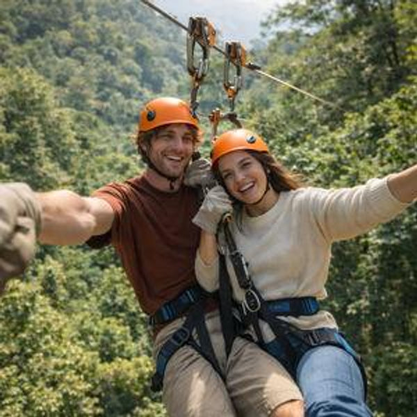 Honeymoon Zip lining