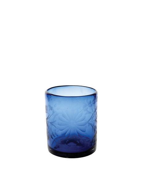 French Blue Short Flower Glass