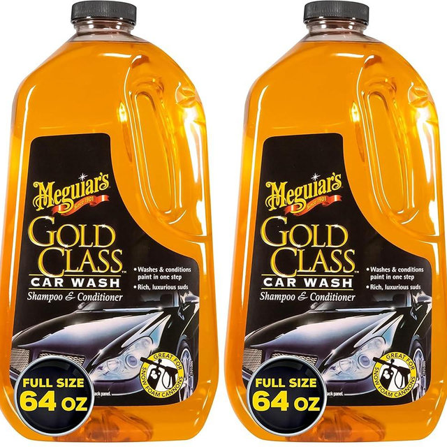Meguiar's Gold Class Car Wash, Car Wash Foam for Car Cleaning – 64 Oz Container (Pack of 2)
