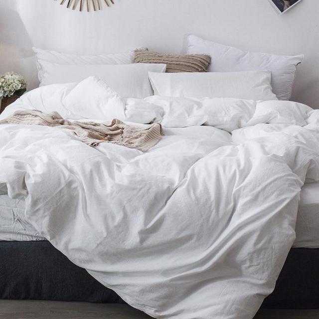 Washed Cotton Queen Set – Duvet Cover & Pillow Shams