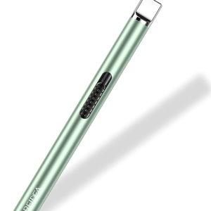 REIDEA Lighter S4 Electronic Candle Lighter USB Rechargeable with Security Lock, Windproof Fast Heat Sinking, Non-Slip Switch for Candle, Grill, Camping (Mint Green)