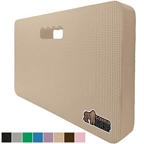 Gorilla Grip Original Premium Thick Kneeling Pad, Comfortable Foam Mat to Kneel On, Knee Pad Cushion for Gardening, Yard Work, Yoga, and Bath Room Floor for Baby Bath, 17.5 x 11 Inch x 1.5 Inch, Beige