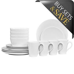 Noritake® White on White Swirl Round 16-Piece Dinnerware Set