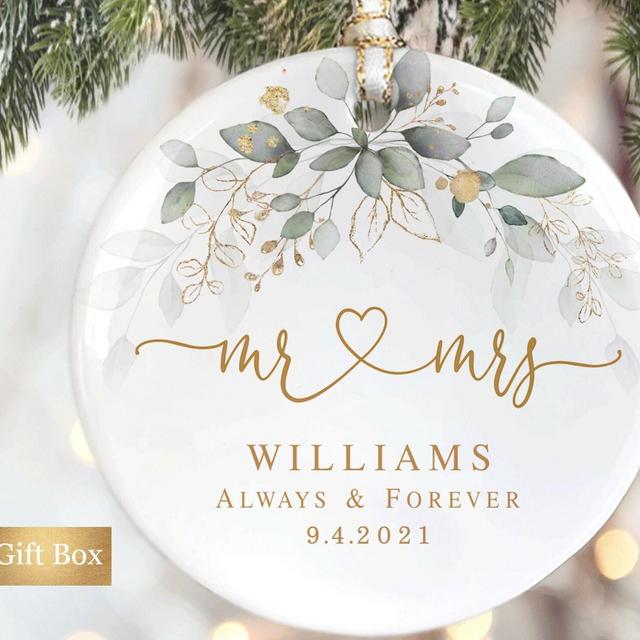 Mr and Mrs Ornament - Wedding Gift - Our...