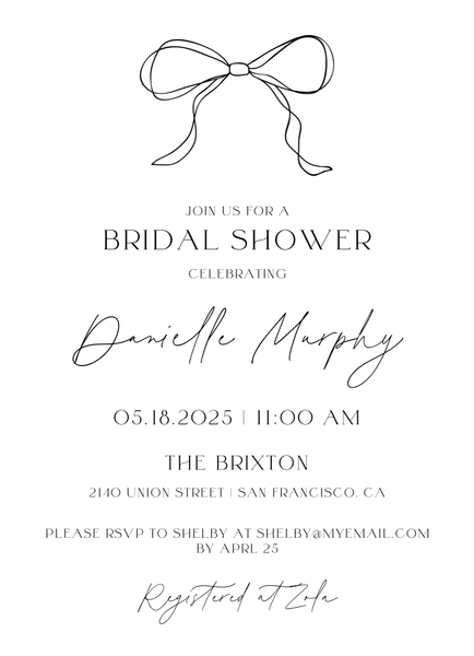 Elisa Portrait | White | Zola Wedding & Bridal Shower Invitations