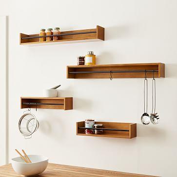 Bekins Reversible Wall Shelves (Set of 2)