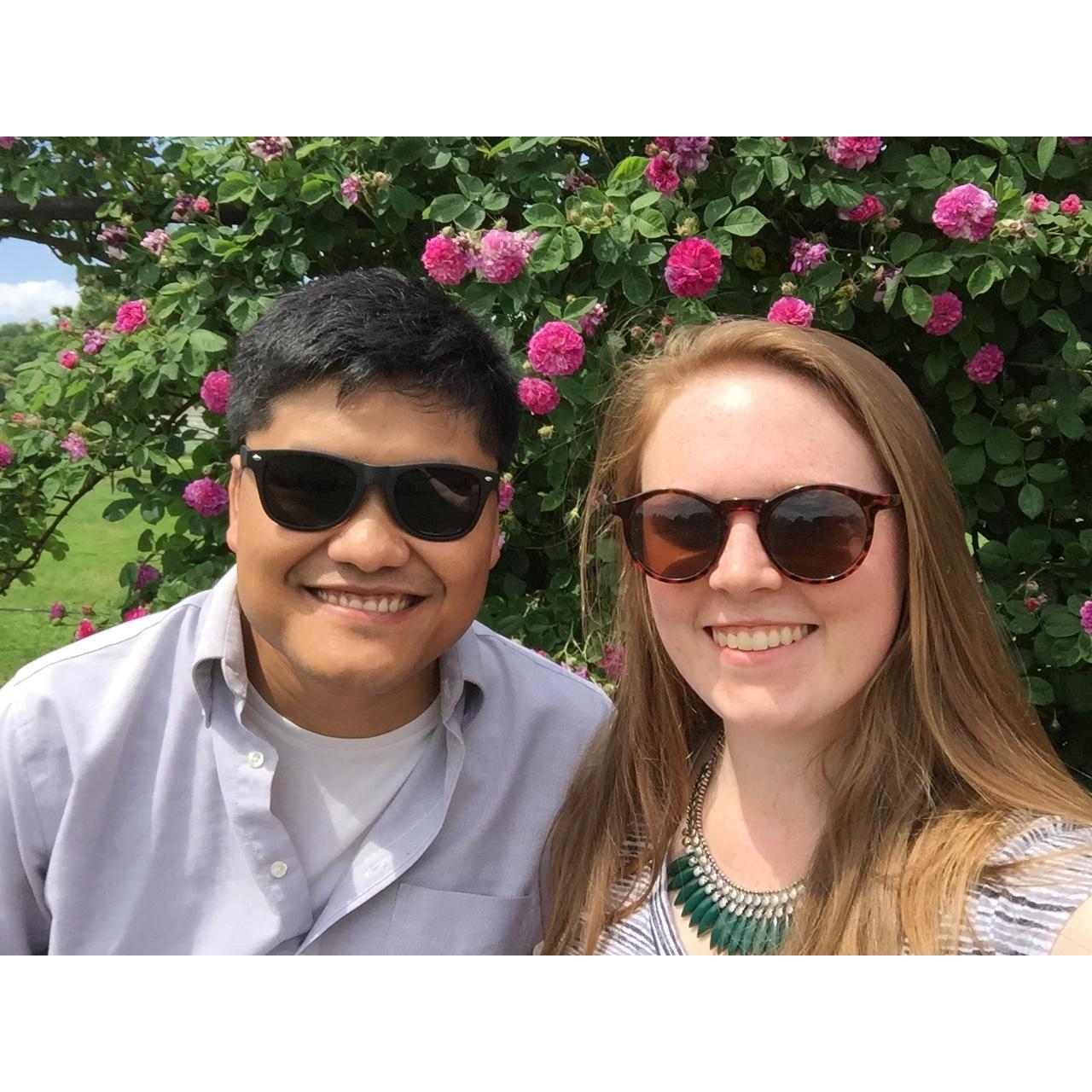 Visiting Elizabeth Park in Connecticut, 2017. This was a favorite spot to visit when Peter lived in Connecticut because of the beautiful gardens and proximity to a local distillery.