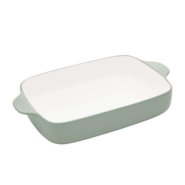 KitchenAid Vitrified Stoneware Rectangular Baker, 4.5-Quart, Pistachio