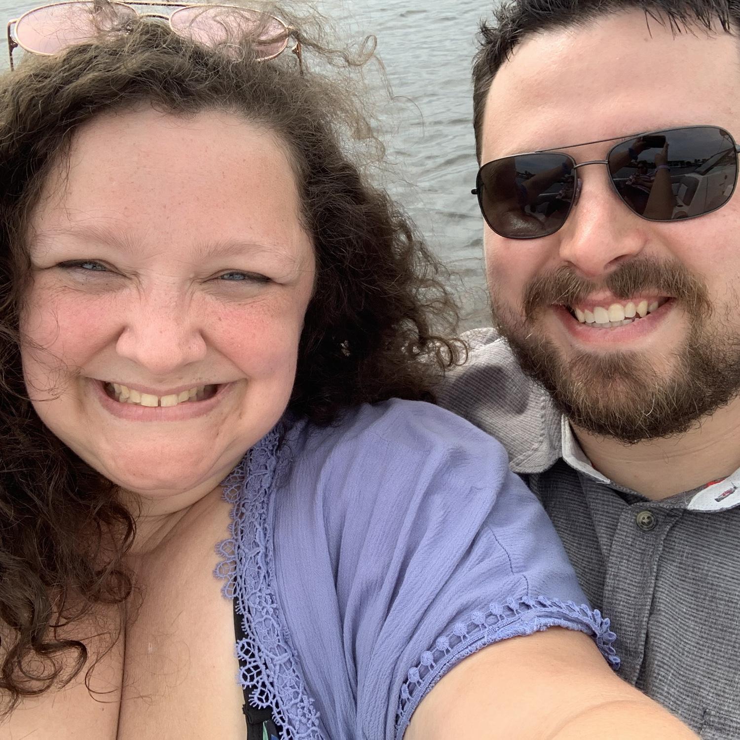 Enjoying a boat ride in New Smyrna Beach!