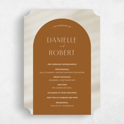 Brown Ticket Wedding Program - Pinellas
